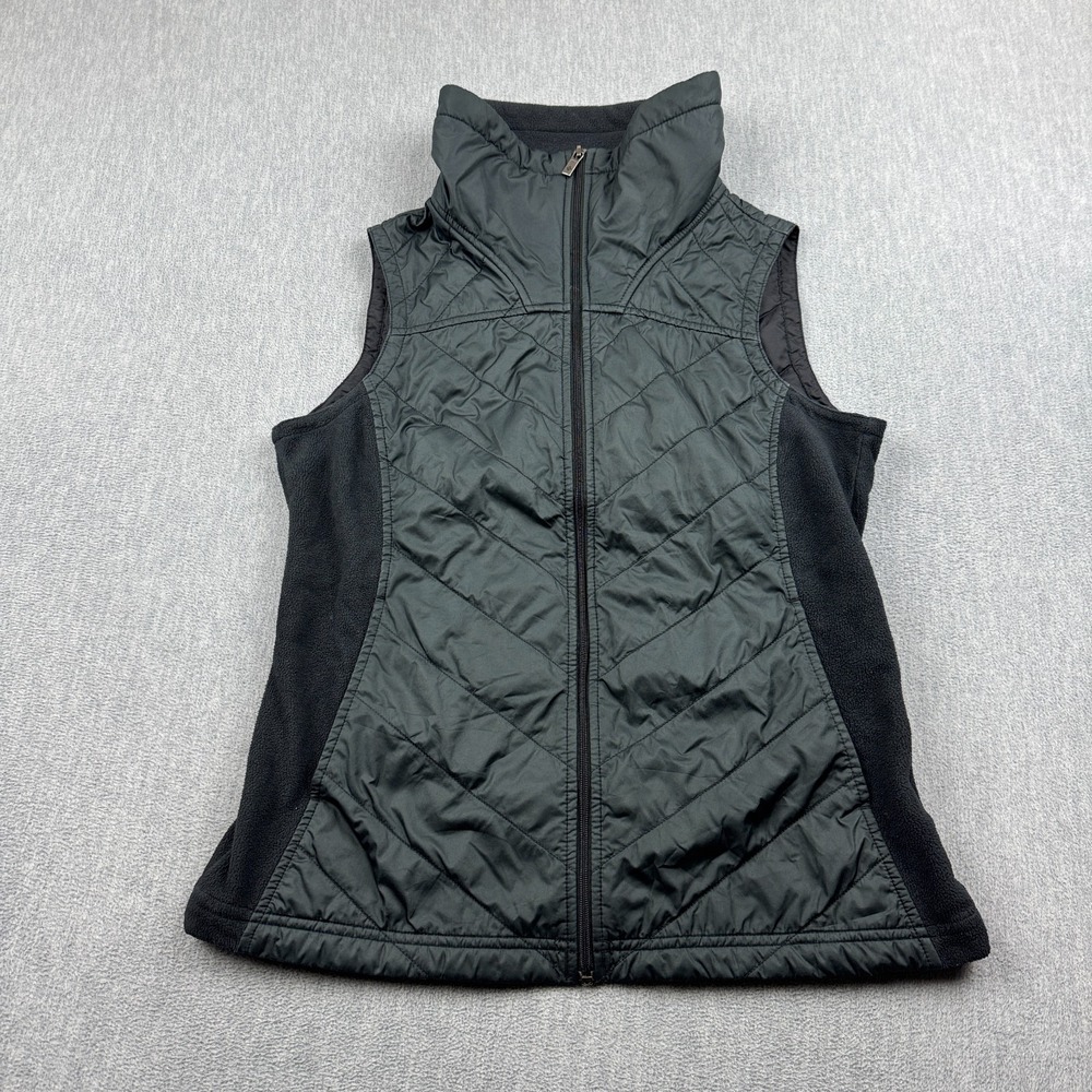 Columbia Vest Womens Small Black Mix It Around Casual Full Zip Mock Neck Outdoor
